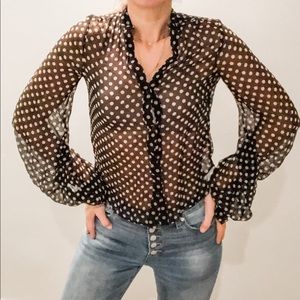 Haute Hippie Sheer Blouse